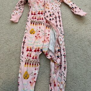 Hanna Andersson Pink One Piece with 12 Days of Christmas Pattern